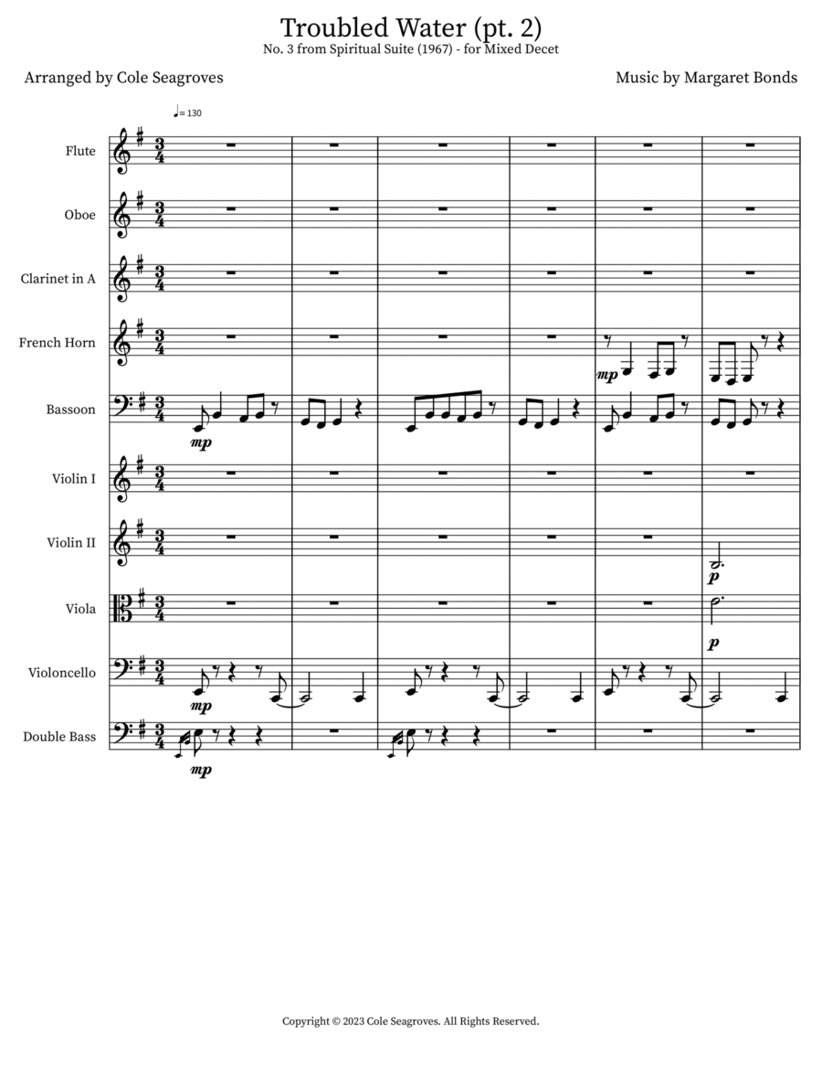 Troubled Water (pt. 2) Bassoon scores gallery preview page 1