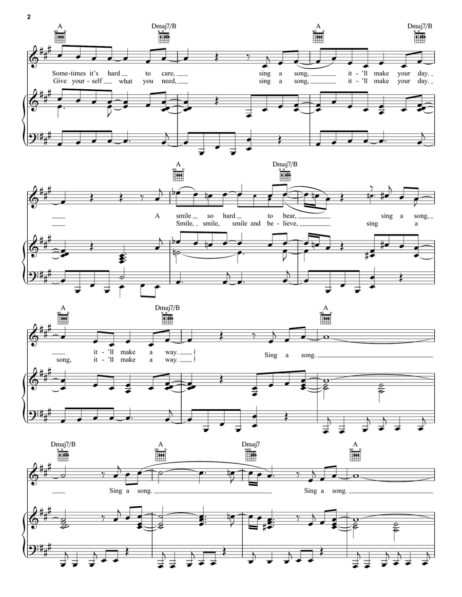 Sing A Song Sing A Song Piano, Vocal, Guitar scores gallery preview page 2