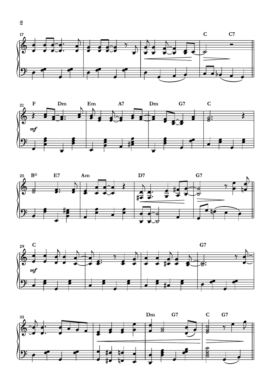 A Holly Jolly Christmas Piano Solo scores gallery preview page 2
