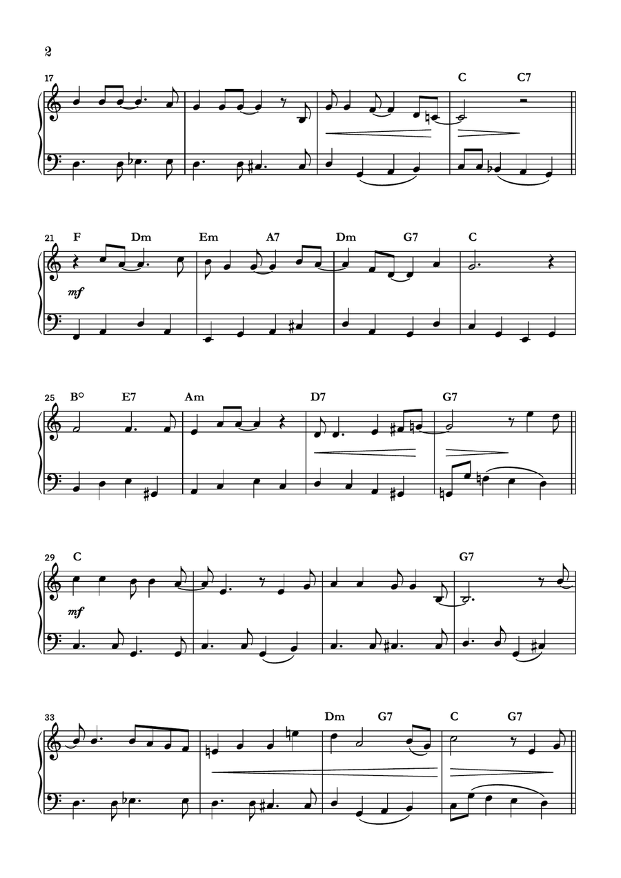 A Holly Jolly Christmas Piano Solo scores gallery preview page 2