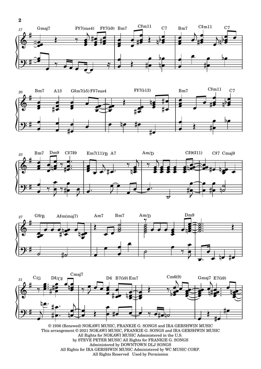 They Can't Take That Away From Me Piano Solo scores gallery preview page 2