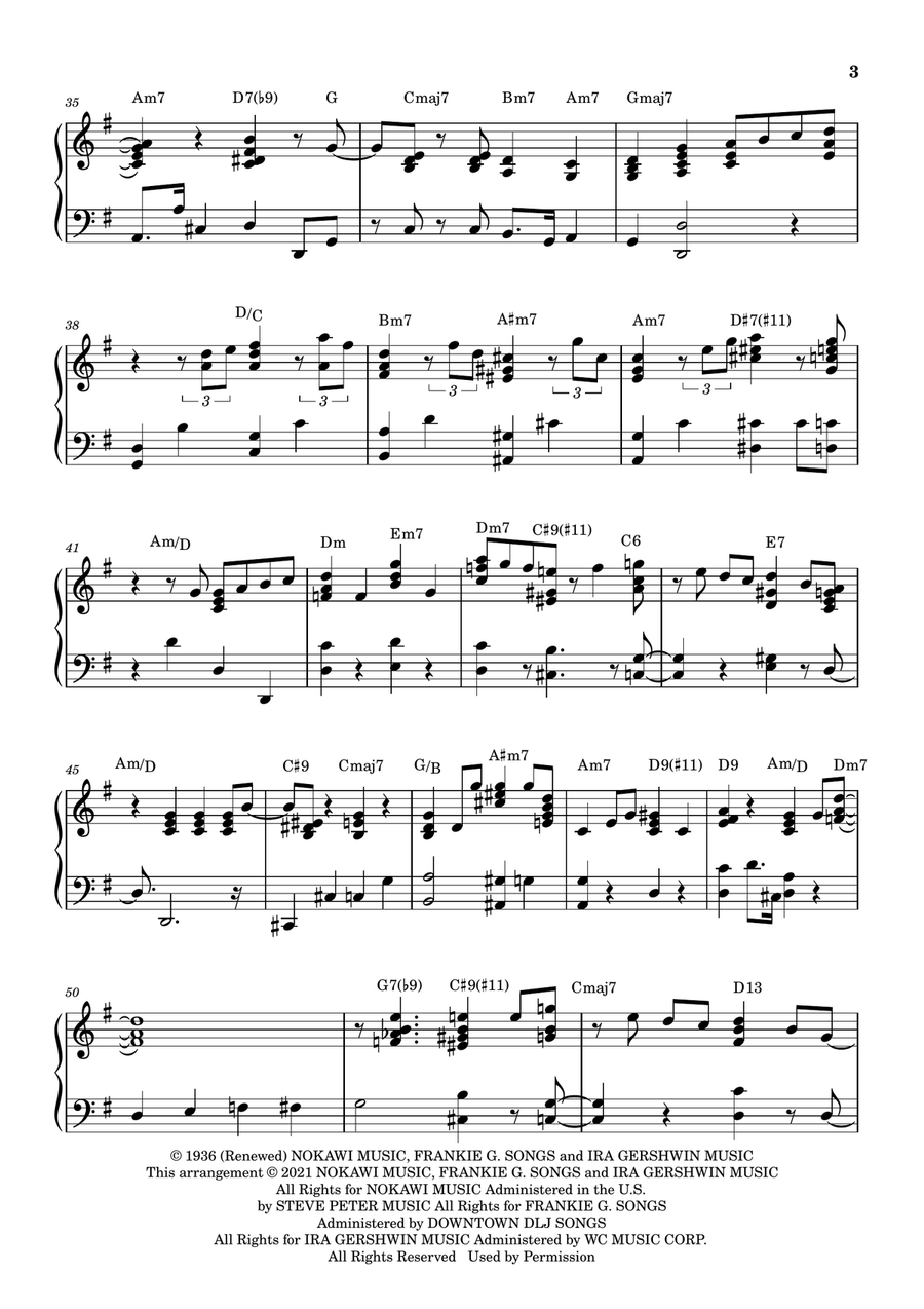 They Can't Take That Away From Me Piano Solo scores gallery preview page 3