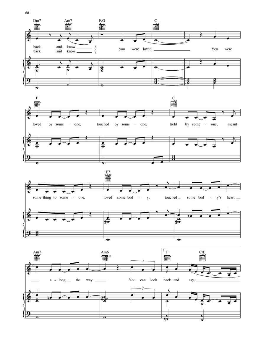 You Were Loved You Were Loved Piano, Vocal, Guitar scores gallery preview page 3