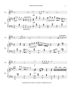 Pomp and Circumstance (Violin and Piano) Violin Solo scores gallery preview page 6