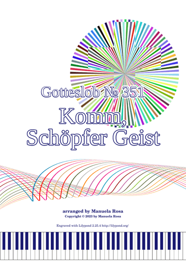 Komm, Schöpfer Geist (Gotteslob 351 easy organ manualiter; Orgel leicht gesetzt)
