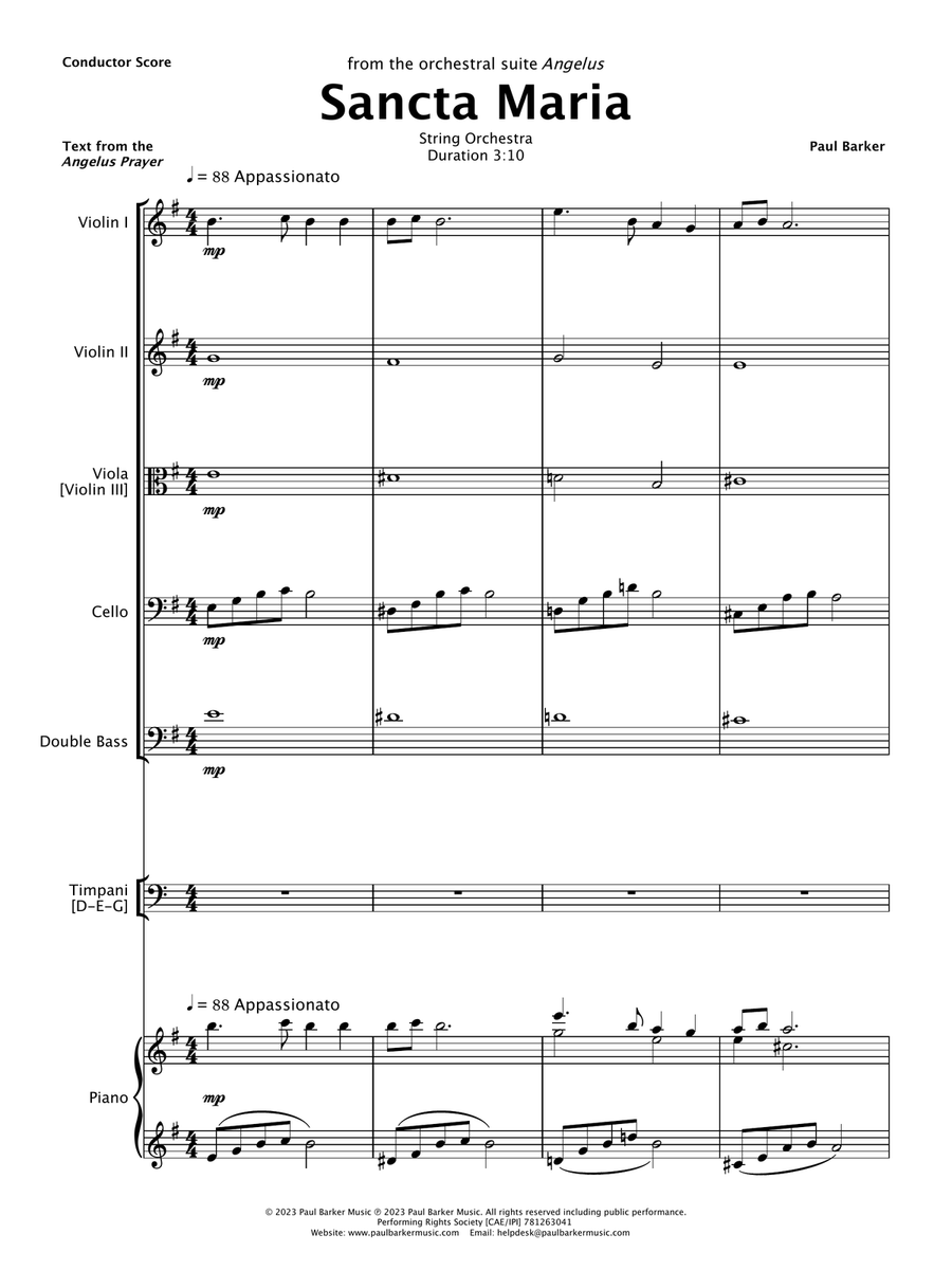 Sancta Maria (String Orchestra) String Orchestra scores gallery preview page 3