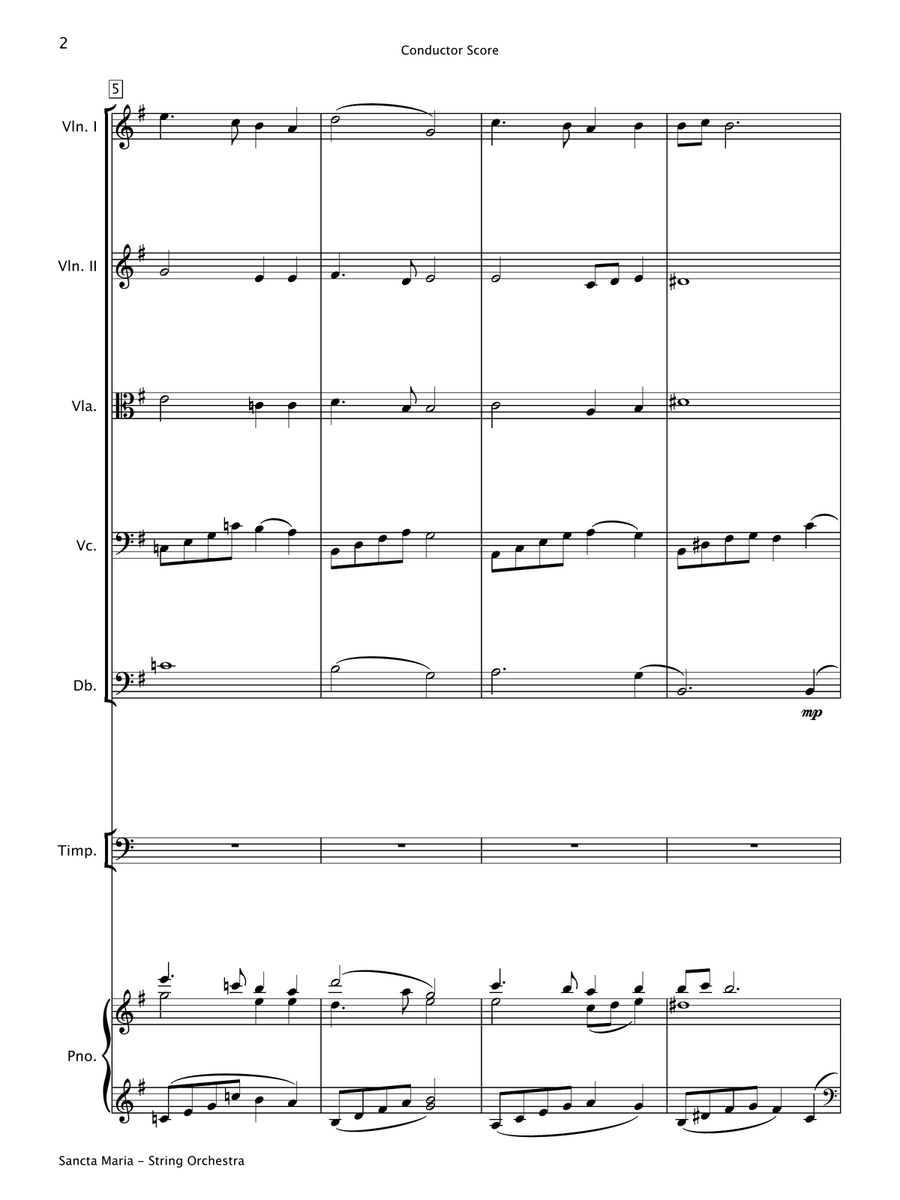 Sancta Maria (String Orchestra) String Orchestra scores gallery preview page 4