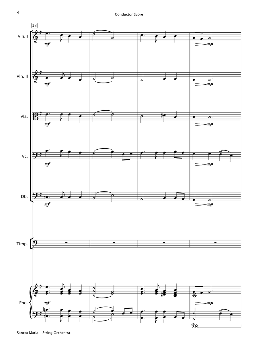 Sancta Maria (String Orchestra) String Orchestra scores gallery preview page 6