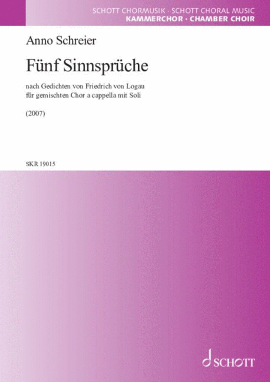 Fünf Sinnsprüche A Cappella scores gallery preview page 1