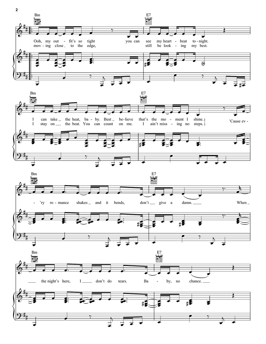 Dance The Night (from Barbie The Album) Piano, Vocal, Guitar scores gallery preview page 2