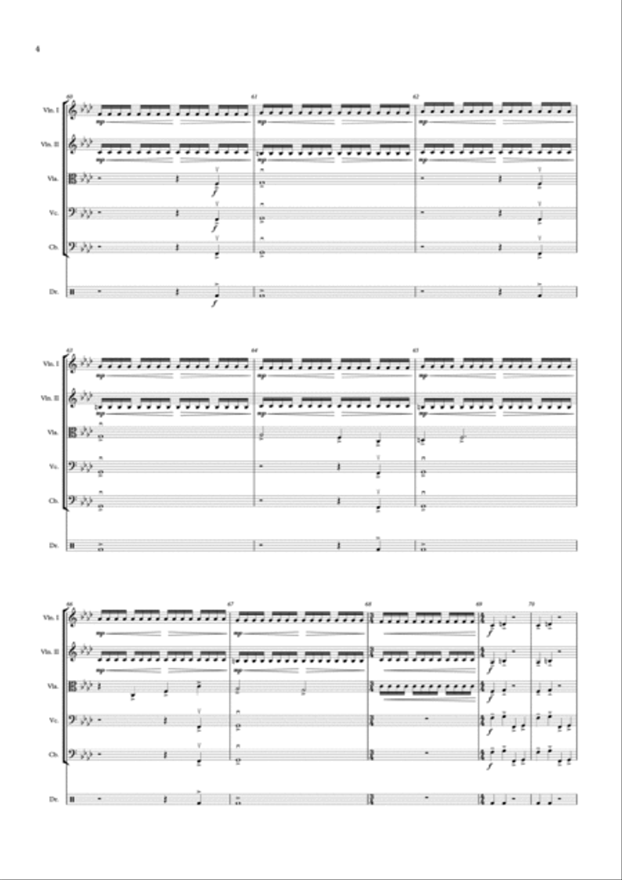 Super Mario Bros Theme String Quintet scores gallery preview page 4