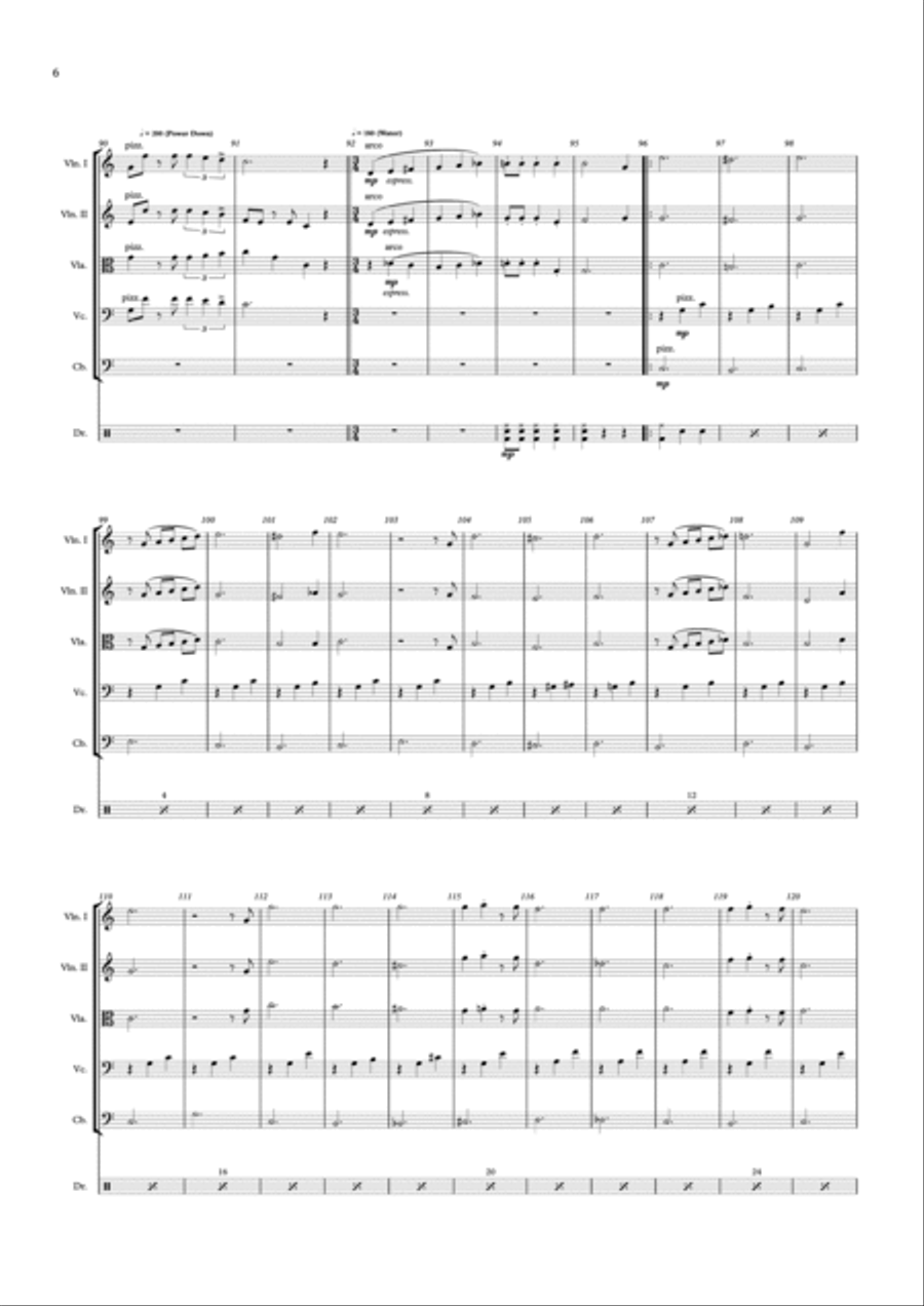 Super Mario Bros Theme String Quintet scores gallery preview page 6