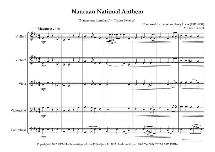 Nauruan National Anthem 