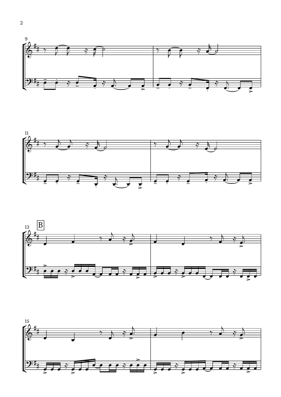 Canon in D (Pop Style) - For Violin and Cello String Duet scores gallery preview page 2