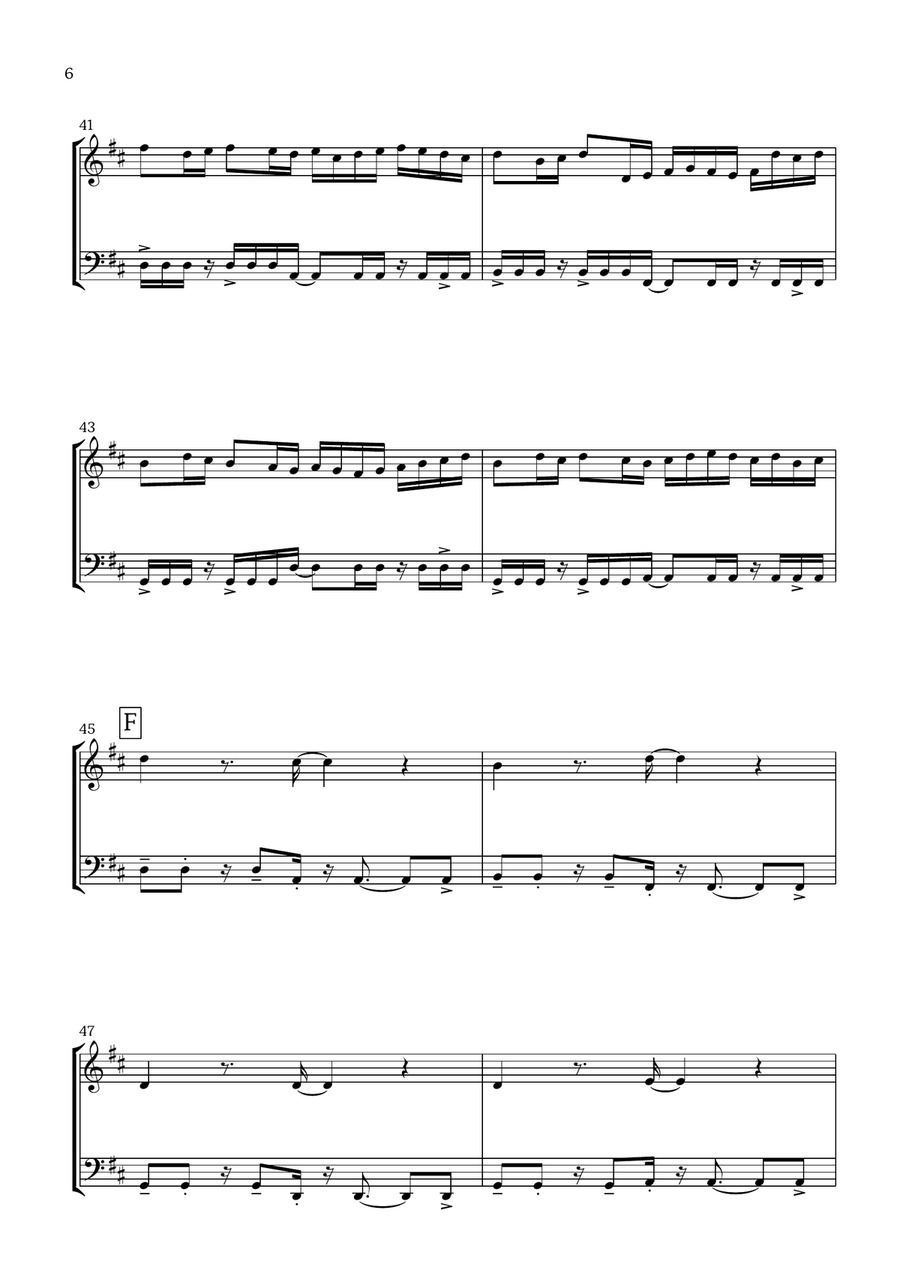 Canon in D (Pop Style) - For Violin and Cello String Duet scores gallery preview page 6
