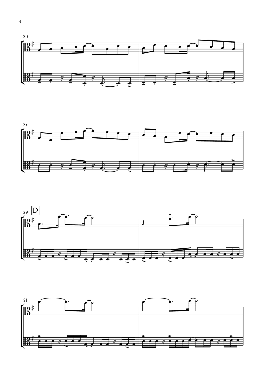 Canon in D (Pop Style) - For Viola Duet String Duet scores gallery preview page 4