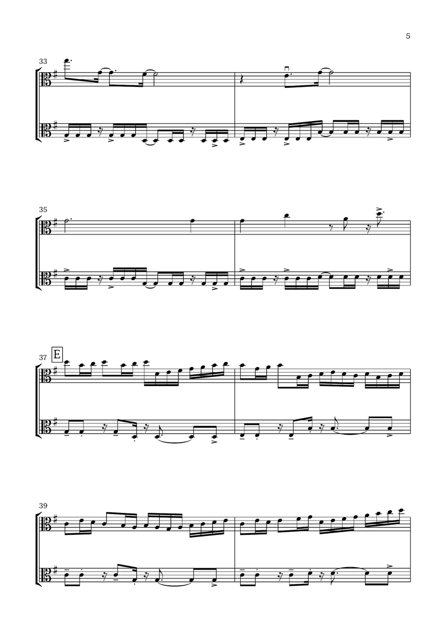 Canon in D (Pop Style) - For Viola Duet String Duet scores gallery preview page 5