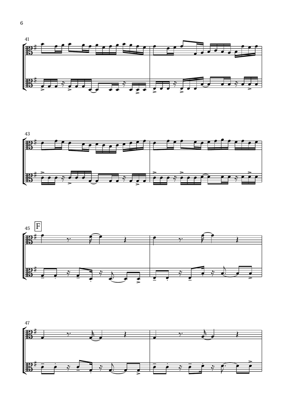 Canon in D (Pop Style) - For Viola Duet String Duet scores gallery preview page 6