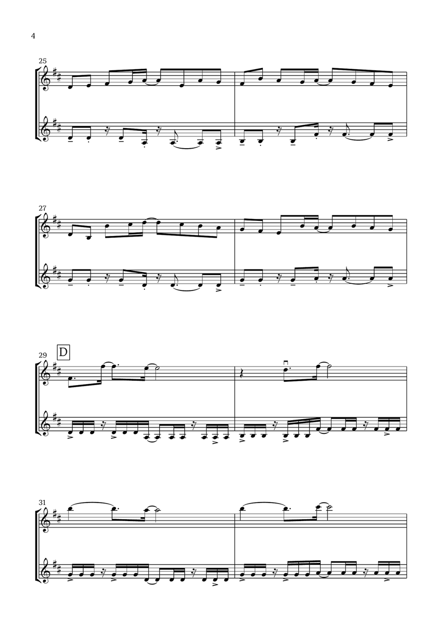 Canon in D (Pop Style) - For Violin Duet String Duet scores gallery preview page 4