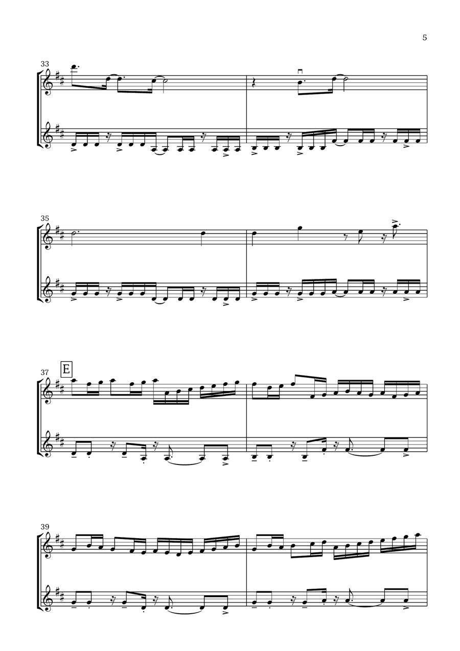 Canon in D (Pop Style) - For Violin Duet String Duet scores gallery preview page 5