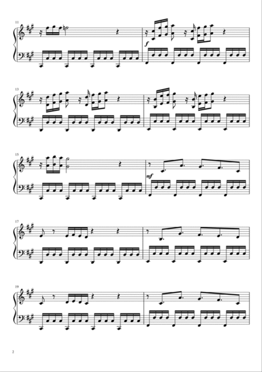 Gerudo Valley Piano Solo scores gallery preview page 2