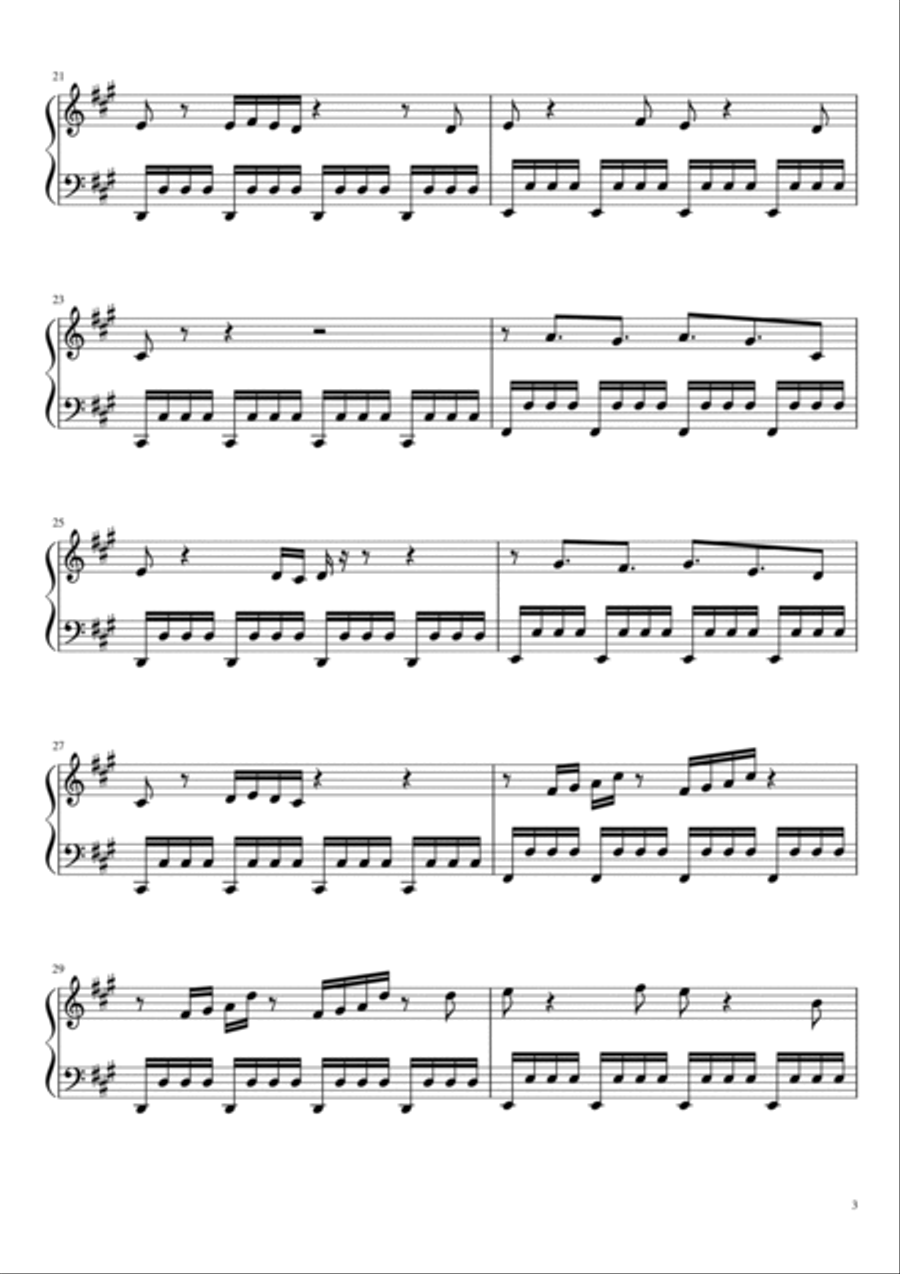 Gerudo Valley Piano Solo scores gallery preview page 3