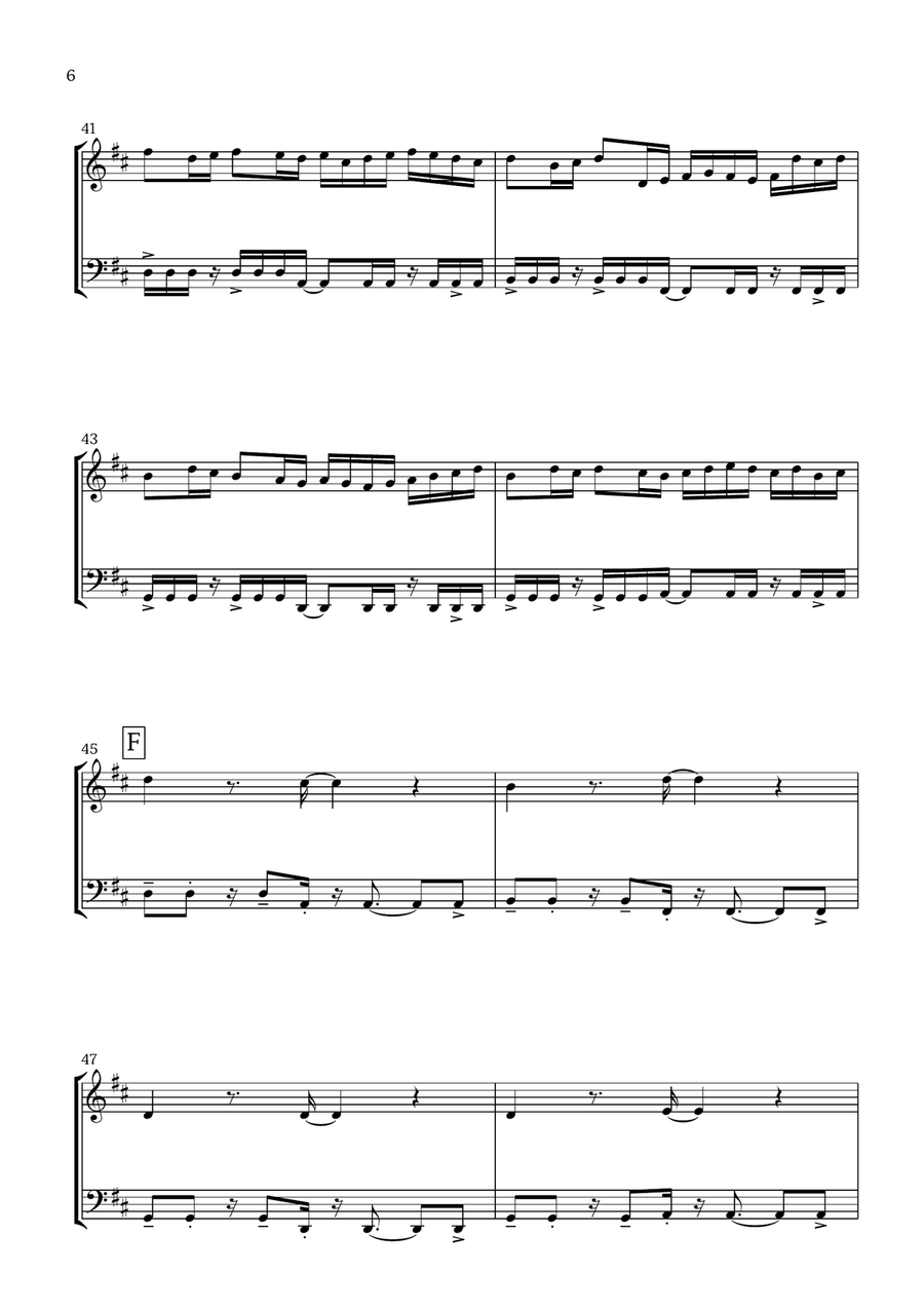 Canon in D (Pop Style) - For Violin and Bassoon Chamber Music scores gallery preview page 6