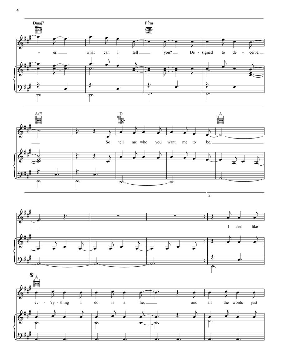 The Pretender The Pretender Piano, Vocal, Guitar scores gallery preview page 4