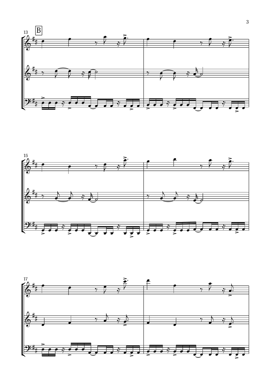 Canon in D (Pop Style) - For Flute, Oboe and Bassoon Woodwind Trio scores gallery preview page 3