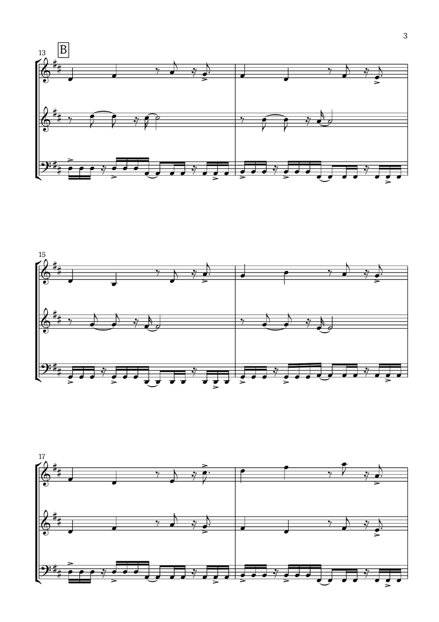 Canon in D (Pop Style) - For Violin, Oboe and Bassoon Small Ensemble scores gallery preview page 3