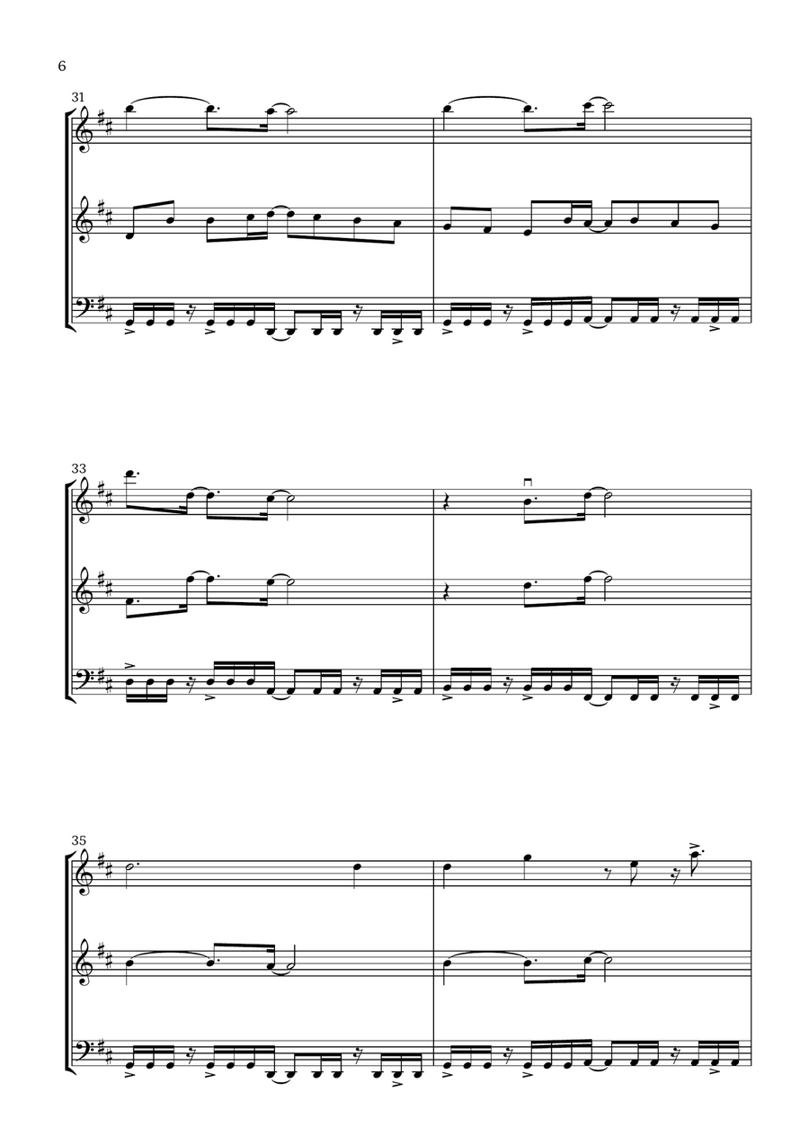Canon in D (Pop Style) - For Violin, Oboe and Bassoon Small Ensemble scores gallery preview page 6