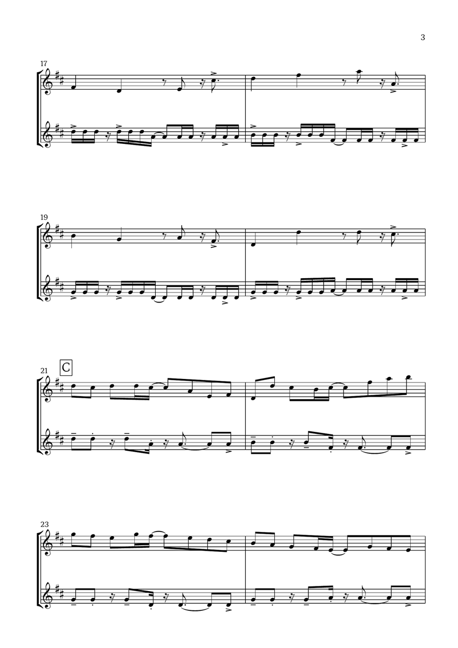 Canon in D (Pop Style) - For Oboe Duet Woodwind Duet scores gallery preview page 3