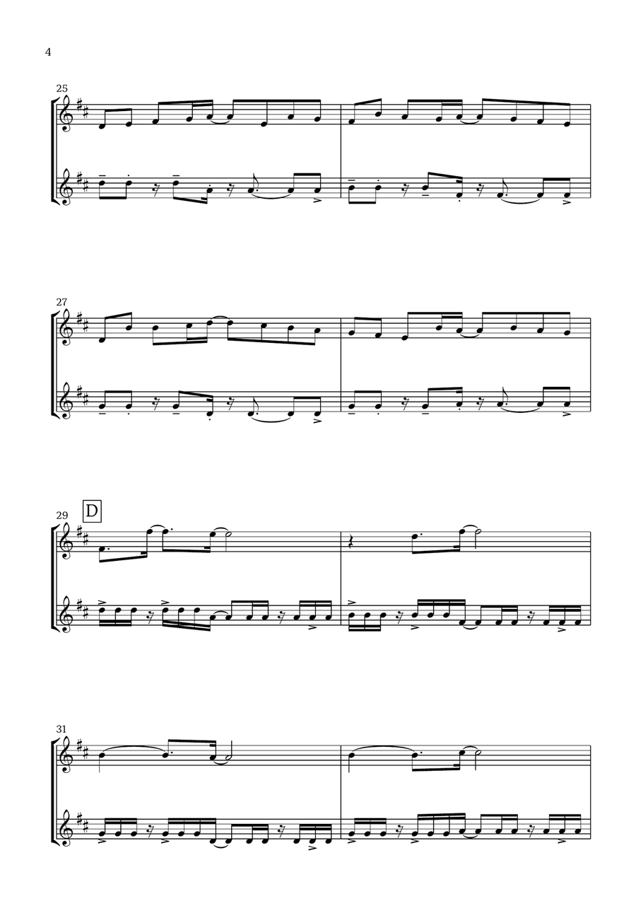 Canon in D (Pop Style) - For Oboe Duet Woodwind Duet scores gallery preview page 4