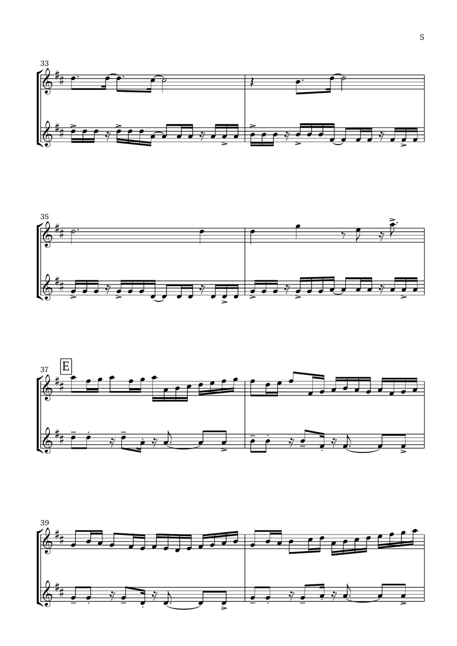 Canon in D (Pop Style) - For Oboe Duet Woodwind Duet scores gallery preview page 5