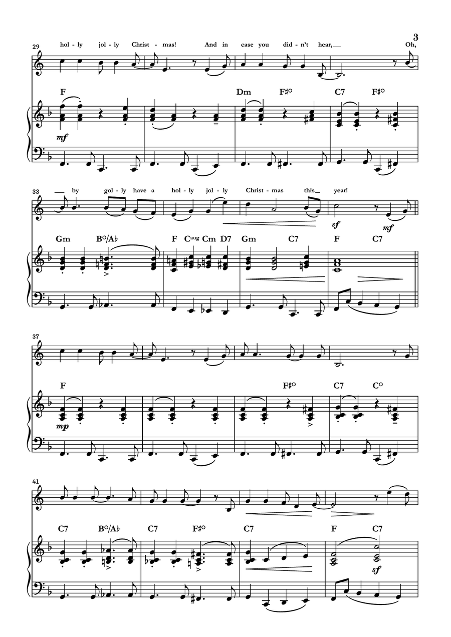 A Holly Jolly Christmas Piano scores gallery preview page 3
