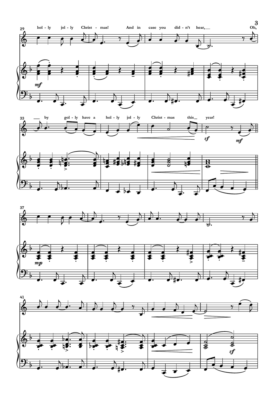 A Holly Jolly Christmas Piano scores gallery preview page 3
