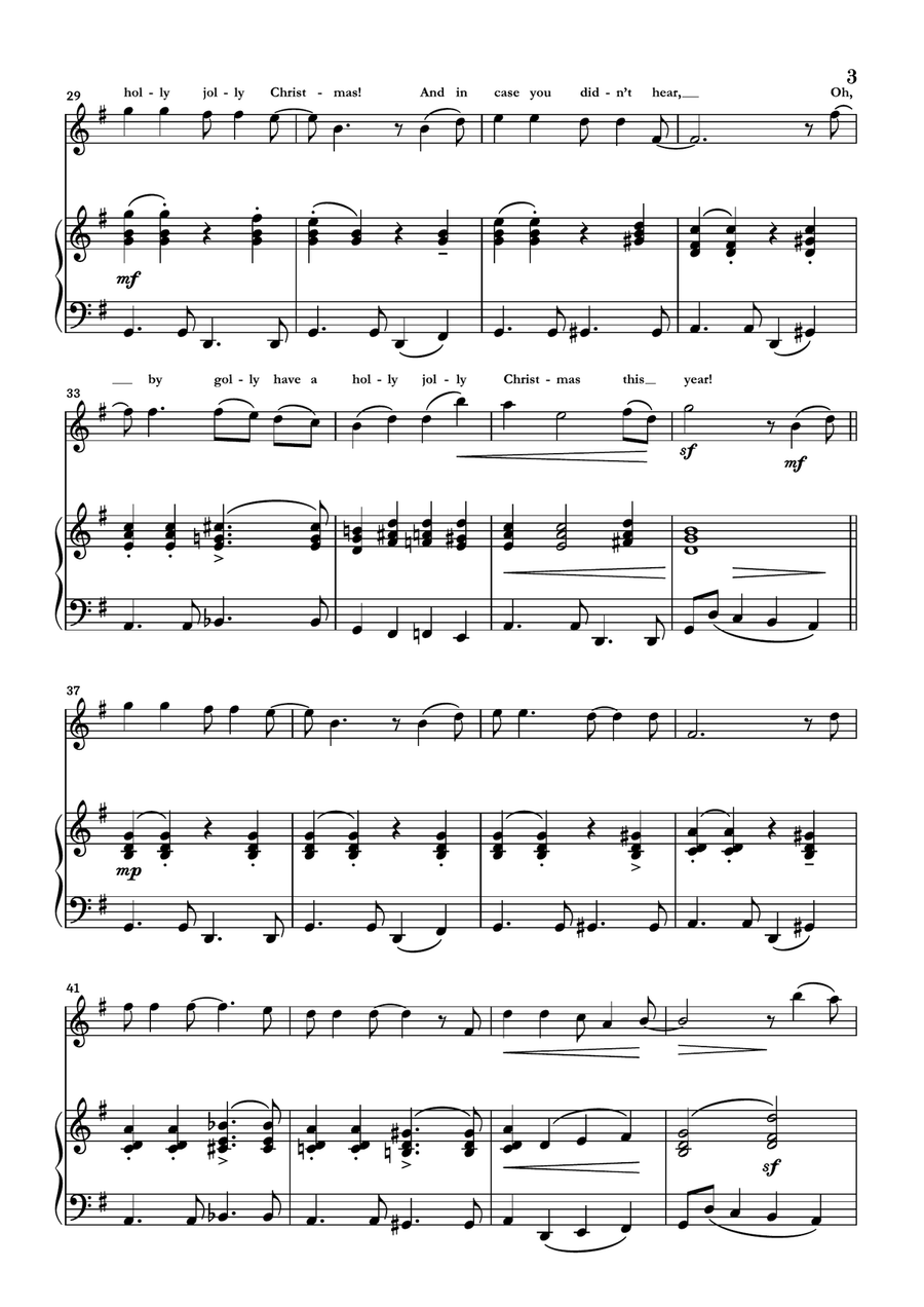 A Holly Jolly Christmas Violin Solo scores gallery preview page 3