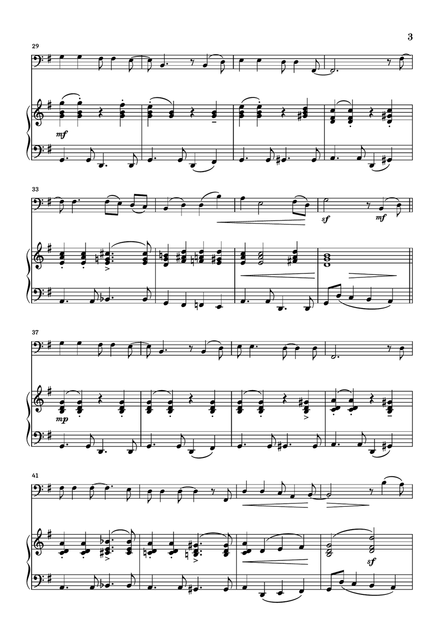 A Holly Jolly Christmas Double Bass scores gallery preview page 3