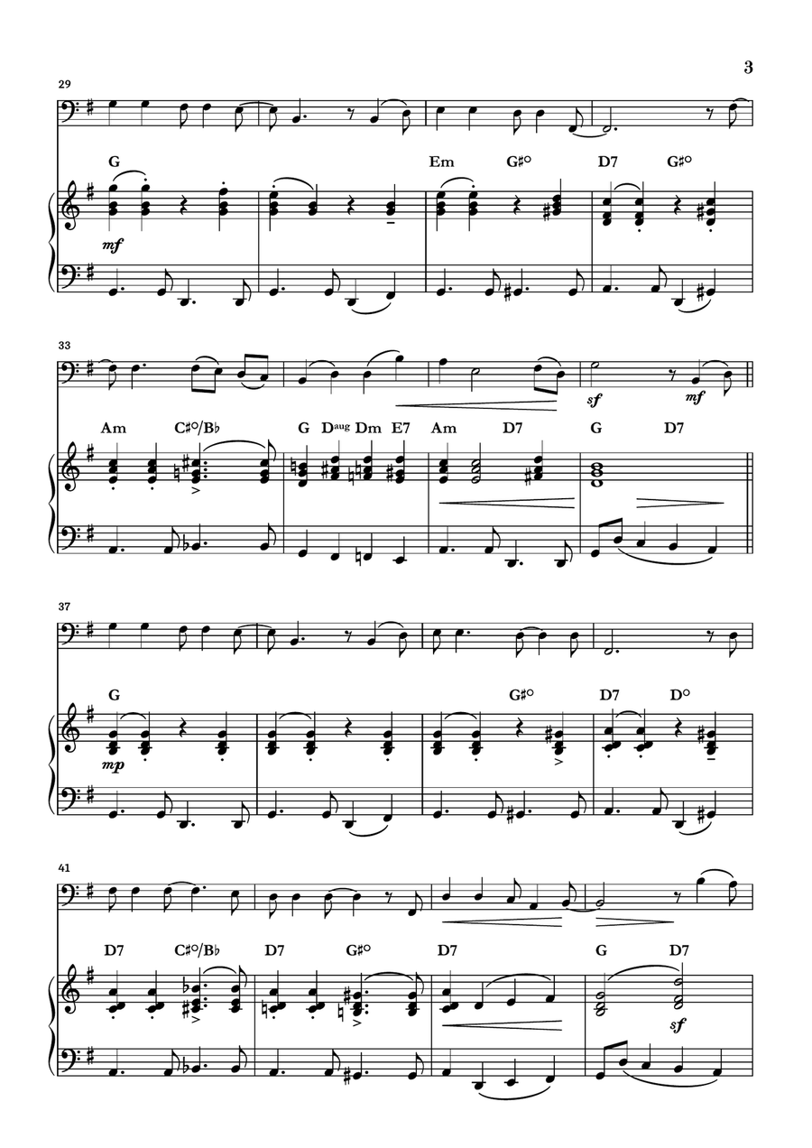 A Holly Jolly Christmas Double Bass scores gallery preview page 3