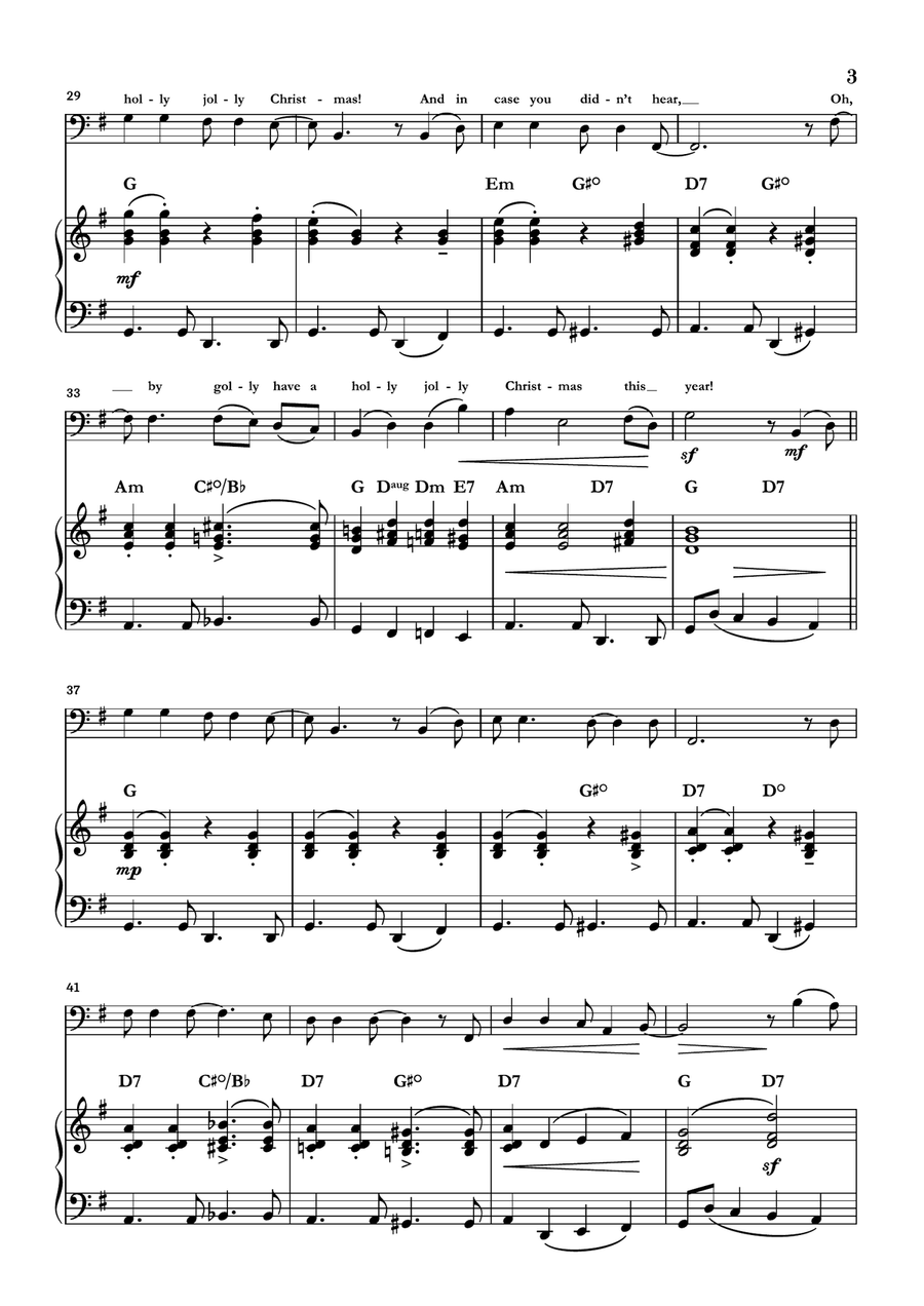 A Holly Jolly Christmas Double Bass scores gallery preview page 3