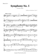 Symphony No. 5 by Beethoven for French Horn Quintet Brass Quintet scores gallery preview page 6