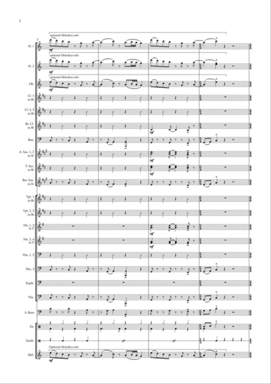 Bluey Theme Song Concert Band scores gallery preview page 3