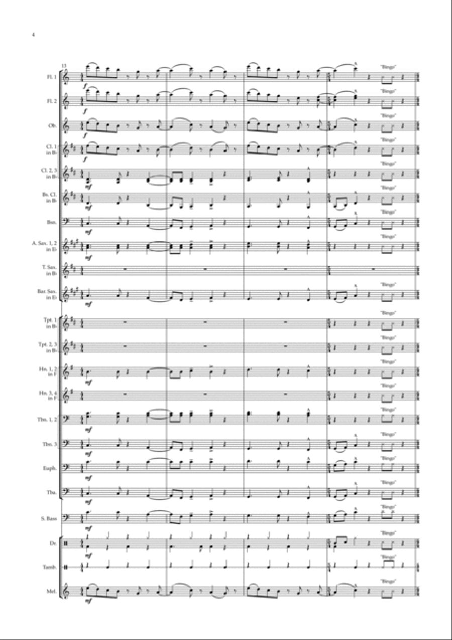 Bluey Theme Song Concert Band scores gallery preview page 5