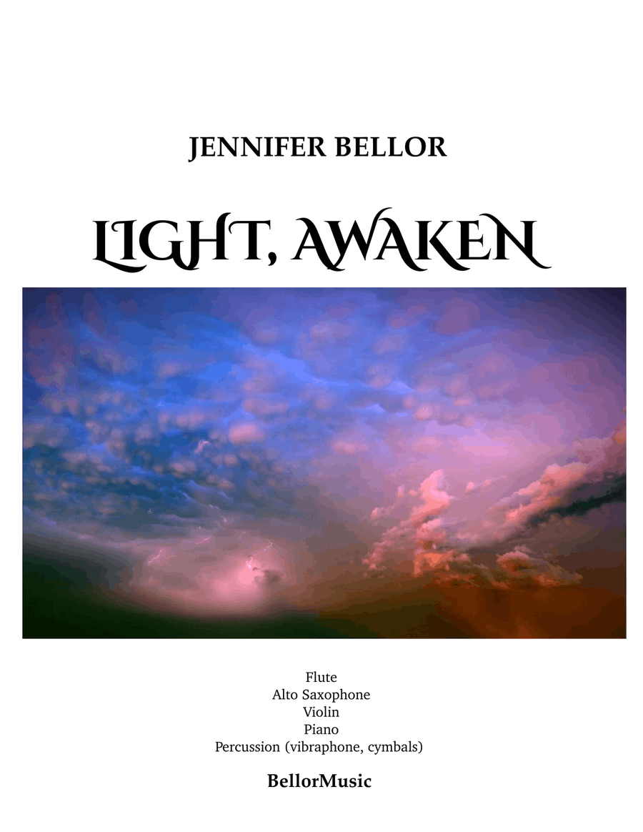 Light, Awaken - flute, alto sax, violin, piano, percussion Small Ensemble scores gallery preview page 2