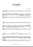Schubert Ave Maria in B flat major [ Bb ] • soprano voice sheet music with easy piano accompaniment