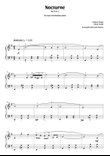 Nocturne Op. 9 no. 2 (easy-intermediate piano in G major – clean with fingering)