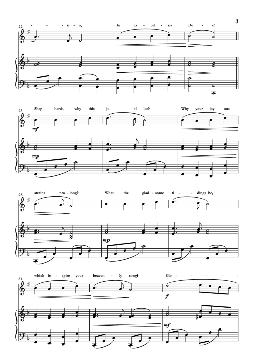 Angels We Have Heard On High Soprano Saxophone scores gallery preview page 3