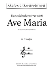 SCHUBERT: Ave Maria, D. 839 (transposed to 8 keys: C, B, B-flat, A, A-flat, G, G-flat, F major) mini preview