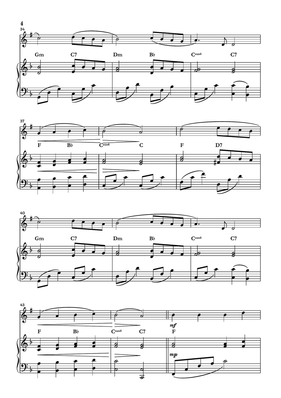 Angels We Have Heard On High Tenor Saxophone scores gallery preview page 4