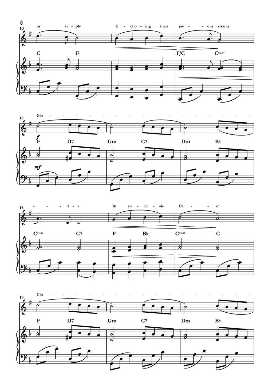 Angels We Have Heard On High Tenor Saxophone scores gallery preview page 2